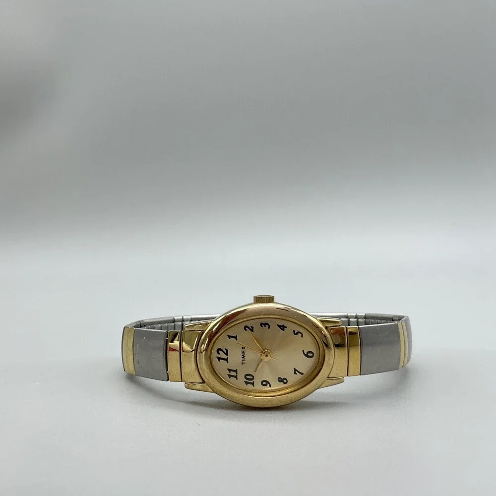 Timex Cavatina T2M443 Womens Watch 18mm Two Tone Bracelet New Battery